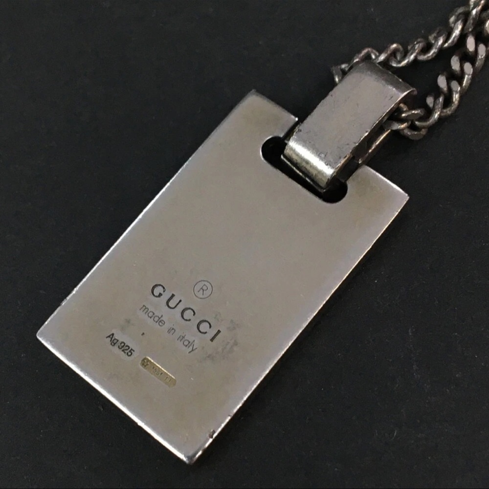 AUTH Gucci GG Sherry Line Pendant Necklace 925 Silver - Picture 6 of 7